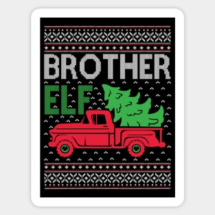 Brother Elf ugly Christmas sweate Sticker